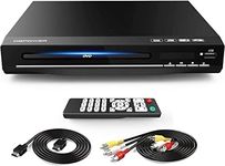 DBPOWER DVD Player for TV, DVD Players with HDMI & AV Cable, Full HD 1080P All-Region Free DVD CD MP3 Player with Remote Control, USB Port (non blueray)