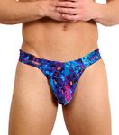 Kiniki Men's Tan Through Swim Thong Swimwear - Mosaic