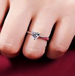 Goldenchen Fashion Jewelry 925 Sterling Silver 1CT Simulated Diamond Heart Shape Ring Solitaire Engagement for Women (5)