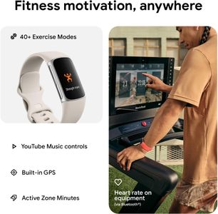 Fitbit Charge 6 Fitness Tracker – Porcelain Silver