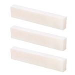 Guitar Bone Nut,Classical Electric Acoustic Guitar String Nut DIY Blank Buffalo Bone Nut String (3 Pieces)