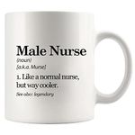 Male Nurse Definition Mug Murse Like A Normal Nurse But Way Cooler Coffee Mug Nurse Gifts to Boyfriend Husband Brother Dad From Girlfriend Wife Sister Mom Nursing Student Gifts 11 oz White (11 oz)