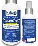 120ml ConcenTrace, Natural Magnesium Oil from the Great Salt Lake, Rapidly absorbed by the skin, Topical Spray, Made in Canada