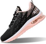 RomenSi Womens Air Athletic Running Sneakers Fashion Breathable Sport Gym Walking Tennis Shoes (US5.5-10 B(M), Peachblack, 8