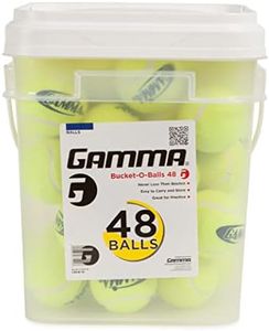 GAMMA Sports Pressureless Tennis-Balls Bucket, Bulk Tennis Balls, Premium Tennis Accessories, Pack of 48