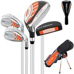 XDriveMax 5 Pieces Junior Golf clubs, Golf Set 5-8 Includes Stand Bag, 5# Hybrid, 6/7#, 9/P# Irons and Putter Right Hand