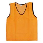 VIGOUR SPORTS Rib Bibs Pinnies Scrimmage Vest for Soccer Cricket Track and Field Sport Teams (Pack of 6) (Orange, X-Large)