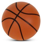 VALUEQLO Silent Basketball 2024 Newest, Size 7 (29.5") Dribble Dream Silent Basketball, Grooved Foam Airless Basketball for Quiet Dribbling and Indoor Training (Brown)