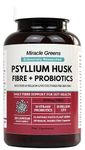 Powerful 4000mg Psyllium Husk Fibre with Probiotics – 20 Billion CFU with 10 Strains – Natural Easy to Absorb Fibre from Plantago Ovata Seeds - 120 Capsules to Promote Regularity & Digestive Health