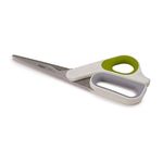 Joseph Joseph PowerGrip - Kitchen Scissors with Integrated Thumb Grip and herb stripper, White/Green, 4