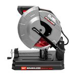DJBL 355mm Cold Cut Saw 3500w Brushless Motor Dry Cut Saw 3 Cutting Speed Choice Metal Chop Saw with 66 Teeth Ferrous Metal Cutting Saw Blade 45 Degree Adjustable Heavy Duty Cut Off Saw,220V
