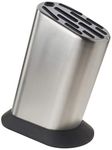 Global Knives G8311P Knife Block Plain, Hold 10 Knives and 1 Sharpener, Stainless Steel