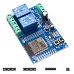 ESP32 Relay 2-Channel Module Binghe ESP32-WROOM Relay Development Board with 4MB Flash Dual Wifi DC5-60V Power Supply Programmable for Secondary Development Learning (LC-Relay-ESP32-2R-D5)