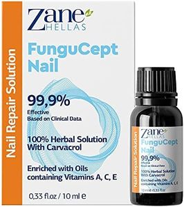 Zane Hellas FunguCept Nail. Nail Solution. Nail Solution for Discolored, Thickened, Crumbled Nails. Visible Results in 4 Weeks.0.33 oz -10ml