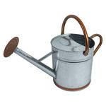 Woodside 9L Metal Watering Can - Silver