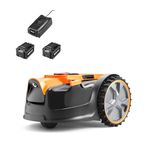 LawnMaster OcuMow® 16 Drop and Mow Robot Lawnmower with two MX 24V 4.0Ah lithium-ion batteries and fast charger. No Boundary Wire, App or Outdoor Power Socket needed. For lawns up to 200m2