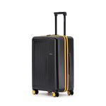MOKOBARA Transit Check-in Luggage Trolley Bag-64cm(65L),Lightweight Polycarbonate Hardshell,360° 8 Silent Wheels,One Push TSA Lock,Premium Zipper,Suitcase for 7-14 Day Travel,Black(Money Moves)