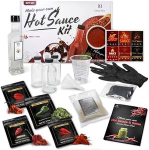 Hot Sauce Making Kit, Fun DIY Hobby Set Includes Recipe Book & 4 Different Peppers, Ghost Pepper Edition, Make Your Own Hot Sauce Gift Set, Valentine's Day Gift