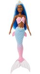 Barbie Dreamtopia Mermaid Doll (Blue Hair) With Pink and Blue Ombre Mermaid Tail and Tiara, Toy for Kids Ages 3 Years Old and Up