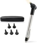 Fiber Optic Otoscope Auriscope Kit - Home Internal Ear Inspection Instrument w/Battery, LED Digital Light, 3X Magnification, Washable Ear Tips for Children, Adults or Pets - SereneLife