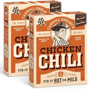 Carroll Shelby's Original Texas Brand White Chicken Chili Kit 3oz Box (Pack of 2)