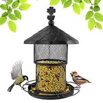 Urban Deco Metal Bird Feeders for Outside Wild Birds Ball Hummingbird Feeder, Squirrel Proof Bird Feeders for Bird Seed Birdfeeders Outside Hanging Decoration Garden Feeder