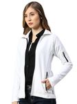 Dream of Glory Inc. Women's Cotton Standard Length Jacket (Wdogi-Aw_Cl-Track- Jacket-White_8Xl)