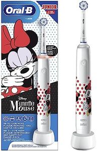 Oral-B Junior Cepillo De Dientes Eléctrico, 1 Mango Recargable De Minnie Con Tecnología De Braun, 1 Cabezal de Recambio, Apto Para Niños Mayores De 6 Años