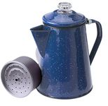 GSI Outdoors Enamelware Percolator Coffee Pot, 8-Cup, Blue