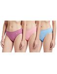 Van Heusen Women Bikini Panty-100% Super Combed Cotton-Pack Of 3-Anti Bacterial, No Marks Waistband, Moisture Wicking, Moderate Coverage, Assorted