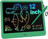 KOKODI 12 Inch LCD Writing Tablet with Anti-Lost Stylus Erasable Doodle Board Colorful Toddler Drawing Pad Car Travel School Games Toys for 3 4 5 6 7 8 Kids Birthday Gift for Girls Boys Adults Green