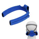 CPAP Neck Pad Headgear Strap Cover, Premium Face Cushion Cover Fits All Major Headgear Brands, Ultra Soft Fleece Fabric Ergonomic Design Soft-Fleece Mask Cover for Reducing Red Marks (Blue)