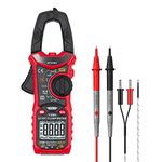 AC/DC Digital Clamp Meter T-RMS 6000 Counts, Multimeter Voltage Tester Auto-ranging, NCV AC DC Current Voltage Resistance Capacitance Frequency Diode Temperature Measure Tester HT206D