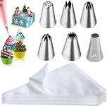 iDopick 100pcs Piping Bags and Tips