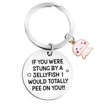 cobee Friendship Keychain Funny Gifts, Best Friend Inspirational Keychain True Friend Gift Stainless Steel Unique Friendship Gifts Accessories for Best Friends Keyring Sisters Men Women(Pink)