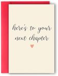 MQMRYeto Funny New Chapter Card for Men Women, New Job Congratulation Card,Leaving Good Luck Card for Coworker, Retirement Card,Goodbye Card for Friend Him Her