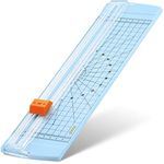 Glone 12 inch Paper Trimmer, A4 Size Paper Cutter with Automatic Security Safeguard for Coupon, Craft Paper and Photos (Light Blue)