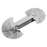 OriGlam Screw Thread Pitch Cutting Gauge Tool, Stainless Steel Metric Screw Pitch Thread Gauge Measuring Tool, 55-Degree & Metric 60-Degree Grip Whitworth Screw Thread Gauge