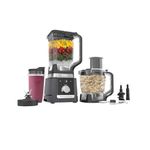 Ninja Deluxe Kitchen System, Blender with Auto-iQ, 2.6L Pitcher, 2.1L Food Processor, 710ml Single-Serve Cup, 7 Preset Programs, Black