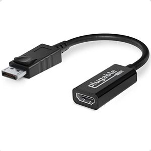 Plugable Active DisplayPort to HDMI Adapter, Driverless Connect Any DisplayPort-Enabled PC or Tablet to an HDMI Monitor, TV or Projector for Ultra-HD Streaming (HDMI 2.0 up to 4K 3840x2160 @60Hz)