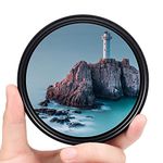 Fotover 52mm ND Filter,Slim Variable ND Neutral Density Filter Adjustable ND Fader ND2-ND400 Lens Filter for Canon Nikon Sony Pentax Olympus Fuji DSLR Camera + 3 Slot Nylon Filter Pouch