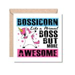 MUGGZ Gift Card for Boss/Manager Bossicorn - Like A Normal Boss, But More Awesome - Giftset - Made in The UK