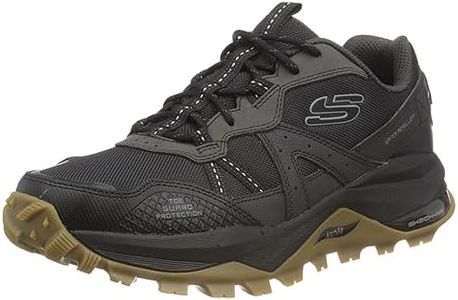 Skechers Mens Arch Fit Trail Air Casual Outdoors Shoes Vegan Relaxed Fit for A Roomy Comfort Fit at Toe and Forefoot Black - 7 UK (237550)