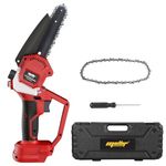 Mellif Cordless 6" Chainsaw Compatible with Milwaukee 18V Battery(Tool Only), Brushless Mini Chainsaw Pruning Shears with Security Lock, Auto-Oiler, Handheld Chain Saw for Tree Branches and Garden