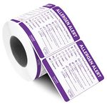 Allergen Labels – 600pc Roll of Food Allergen Labels Stickers – Professional Natasha’s Law Allergy Kitchen Labels & Freezer Labels for Commercial Kitchens & Catering Outlets