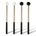 2 Pairs Xylophone Mallets, 8.6 Inch Rubber Percussion Sticks with Soft Rubber Handle, for Glockenspiel Marimba Timpani Tongue Drum Bell