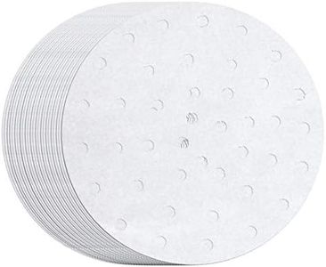 MineSign 100 Count Perforated Parchment Paper Bamboo Steamer Liners for 10 inch Air Fryer Parchment Paper