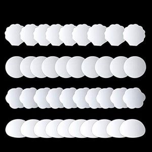 iSuperb 40 Pieces Small Mirrors for Crafts DIY Compact Irregular Double-Sided Foldable Mini Pocket Bulk Oval Round Mirror for Purses and Travel(40 PCS Mirrors)