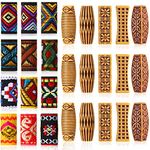 27 Pieces Hair Tube Beads and Fabric Dreadlock Beads DIY Hair Braiding Jewelry Accessories Mix Hair Braid Cuff Clip for Men Women Hip-Hop Style (Symmetric Pattern)