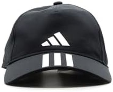adidas Unisex - Adulto 3-Stripes AEROREADY Running Training Baseball cap, Black/White/White, M
